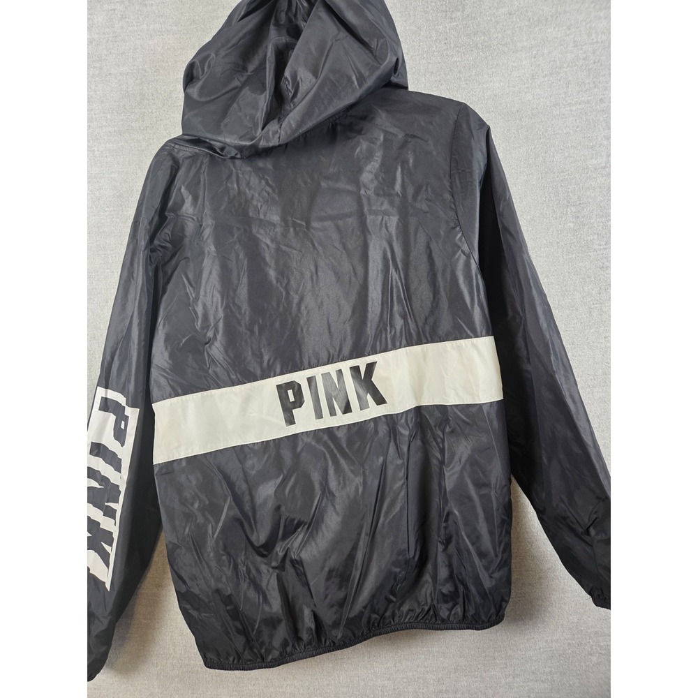 Victoria Secret PINK XS Lightweight Zip Up Anorak Hooded Rain Windbreaker Jacket